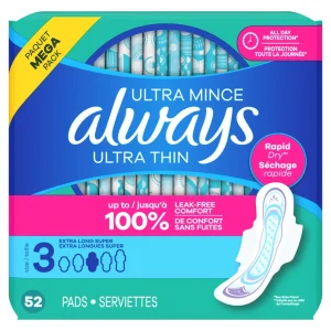 Ultra-Thin Pads: Extra Super/Long